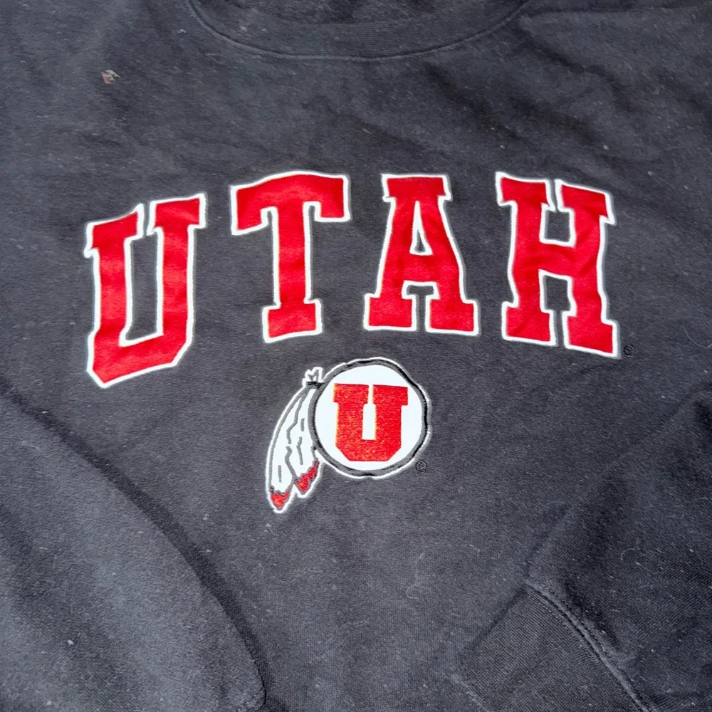 Utah Utes Colosseum NCAA Mens XXL Crewneck Sweatshirt‎ Black College - Picture 2 of 5